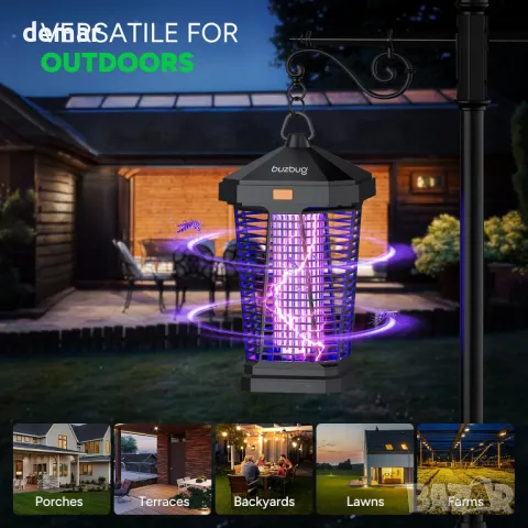 Buzbug 2 в 1 LED унищожител на насекоми 3800V, MA-20, снимка 7 - Други стоки за дома - 50020841