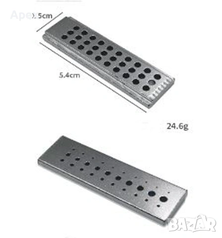 Професионална Часовникарска Бижутерска Наковалня.Малка Стоманена наковалня 30 дупки.Nakovalnia Anvil, снимка 3 - Други инструменти - 54020836