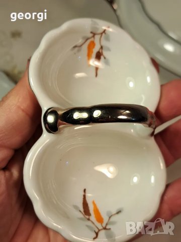 Карловски порцеланов супник солница и сосиера Victoria Czechoslovakia     7/1, снимка 5 - Сервизи - 49900540