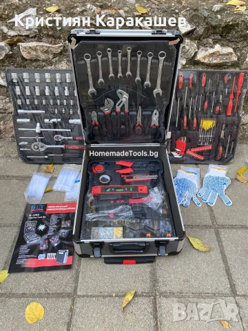 Немски куфар с инструменти BLT Werkzeuge 1050 части, снимка 2 - Куфари с инструменти - 53902487
