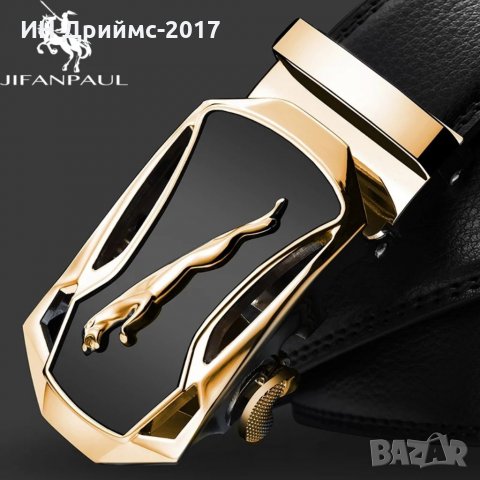 Мъжки луксозен колан Ягуар от телешка кожа , снимка 6 - Колани - 35264903