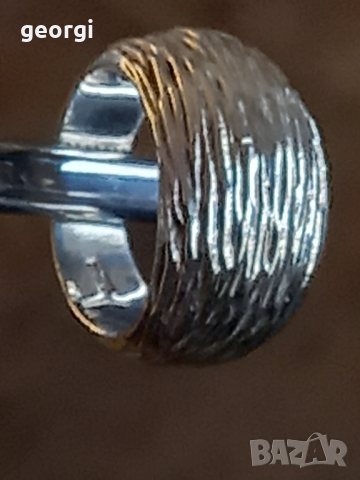 масивен сребърен пръстен , снимка 5 - Пръстени - 44596034