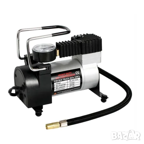Автомобилен компресор за гуми 12V с манометър, снимка 2 - Аксесоари и консумативи - 55863697