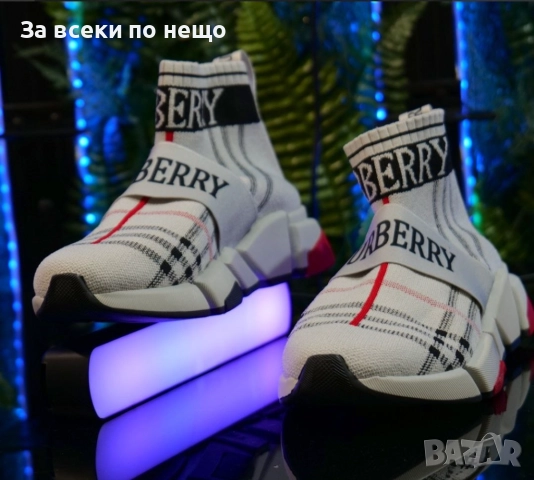 Burberry Унисекс👟Дамски Маратонки С Кутия👟Мъжки Спортни Обувки Цвят Бежаво Код S308, снимка 2 - Маратонки - 52427768