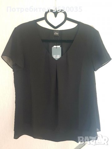 Дамска блуза с къс ръкав s.Oliver Black label, нова с етикет, снимка 2 - Тениски - 40206215