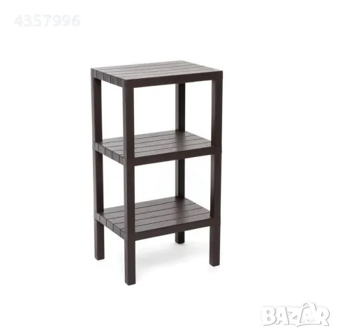 Декоративна етажерка, 3 рафта, Пластмаса, Черен , снимка 3 - Етажерки - 48876278