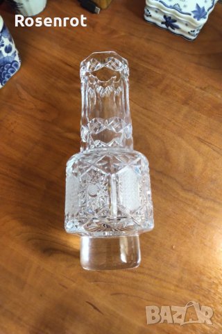 Бохемия великолепна кристална ваза в стил Арт Деко , снимка 5 - Вази - 30925042