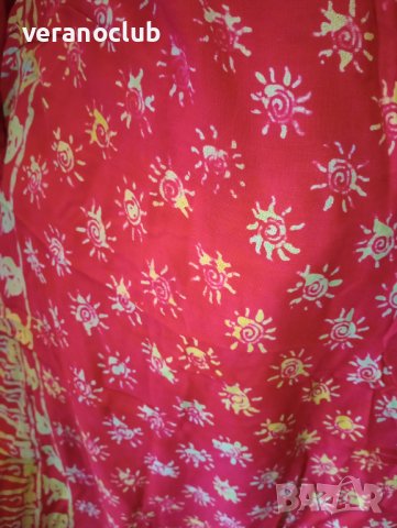 100% памук Парео Червено България 160 на 115 см, снимка 3 - Шалове - 40800025