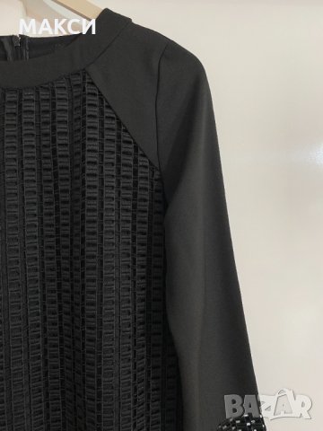 Маркова къса елегантна ефектна рокля с фина подплата и красиви елементи в черно/аутлет/, снимка 3 - Рокли - 34182194
