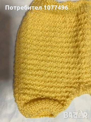Нов Плетен Бебешки комплект елече, панталонки, терлички Ръчно плетени , снимка 4 - Комплекти за бебе - 30547091