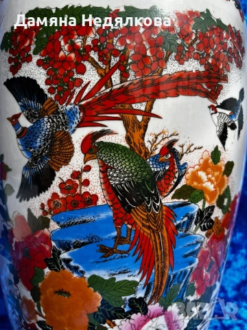 красива голяма китайска ваза без печат 60см., снимка 4 - Вази - 53997948