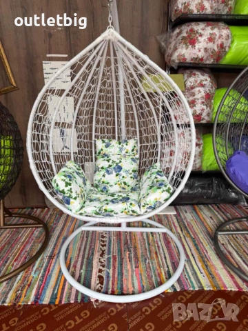люлка- градинска люлка тип яйце, гнездо, висяща, снимка 2 - Градински мебели, декорация  - 52235455