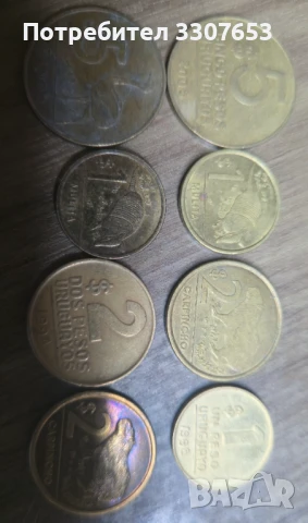 монети Уругвай 8 бр