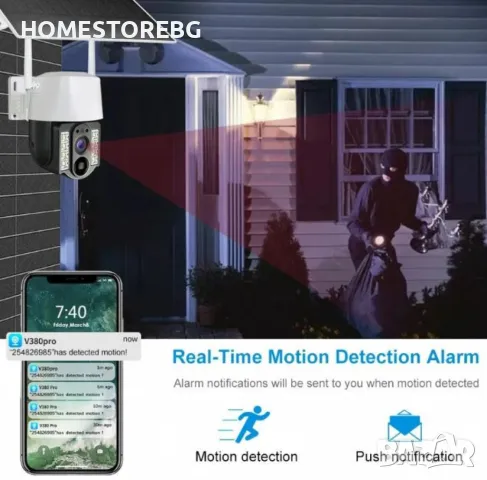 WiFi соларна камера 4G SIM карта, 8MP V380 VC3-4G, снимка 6 - IP камери - 49210229