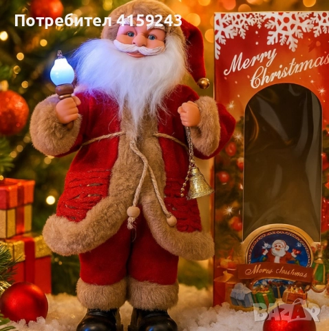 Декоративен музикален Дядо Коледа 