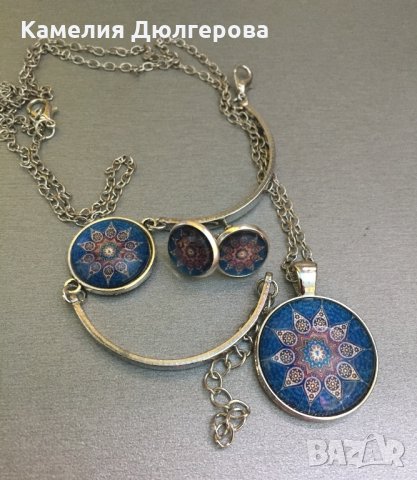 Комплект гривна, обеци и колие 3€, снимка 9 - Колиета, медальони, синджири - 29917309