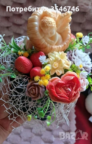 Букет от ароматни цветя. , снимка 4 - Ръчно изработени сувенири - 51276802