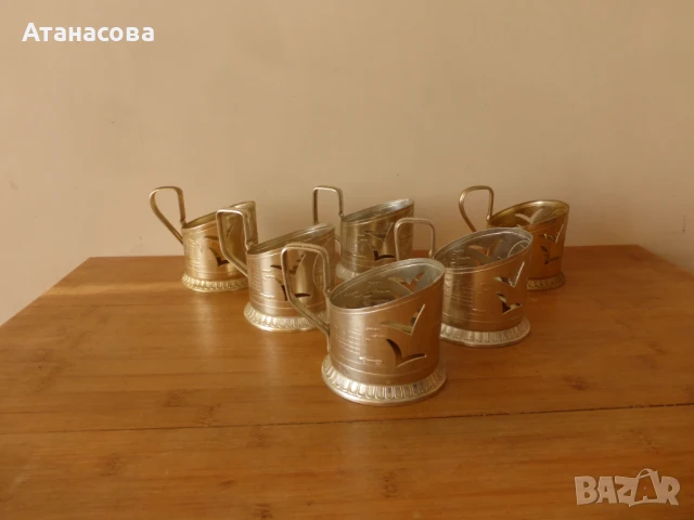 Руски подстакани 6 бр сервиз златисти "Горький" 1980 г, снимка 9 - Антикварни и старинни предмети - 50730098