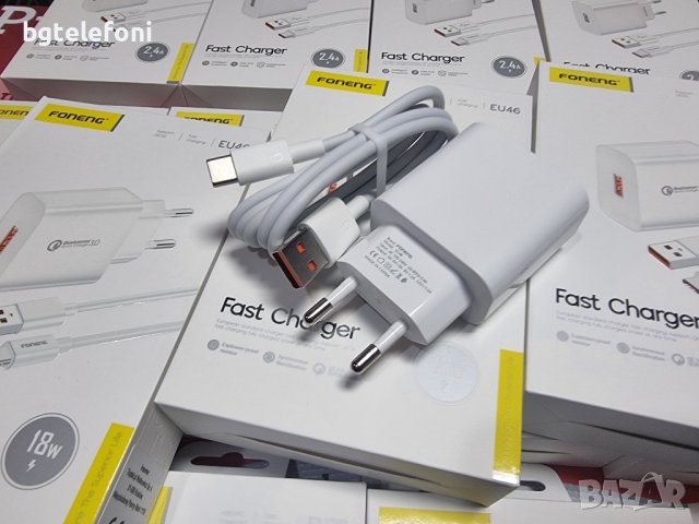 ЗАРЯДНО fast charge 18W USB + USB-type-c cable, снимка 6 - Кабели и адаптери - 44150656