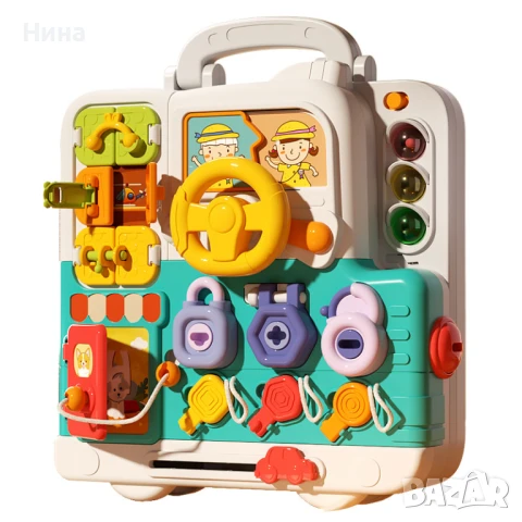 Интерактивно куфарче с музика и светлина Puzzle busy book, снимка 6 - Образователни игри - 51104311