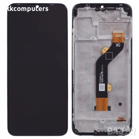 LCD Дисплей и Тъч Скрийн с рамка за Tecno Spark 8C 4G KG5k, KG5j