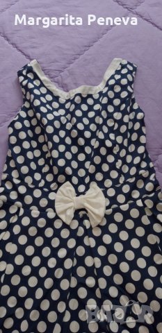 Рокля на точки с панделка, снимка 2 - Рокли - 30443173