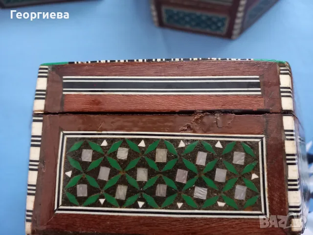 Три броя дървени кутии, снимка 5 - Декорация за дома - 56410409