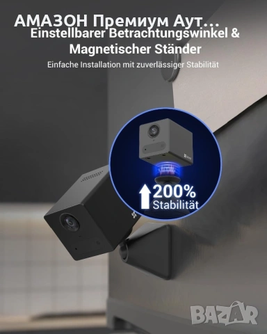 EZVIZ CB2 безжична Батерийна WIFI камера за видеонаблюдение/нощно виждане/2-посочно аудио/SD карта, снимка 3 - IP камери - 53190908