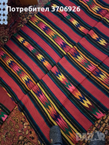 2 неизползвани , ръчно тъкани , вълнени черги, снимка 4 - Платове и дамаски - 44551000