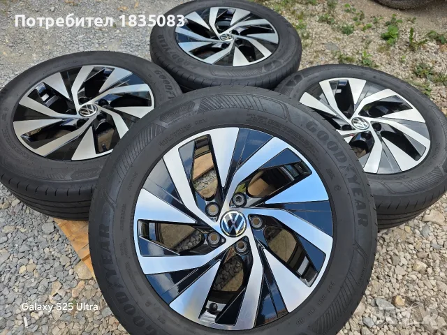 Лети джанти 16ки 5х112 VW + летни гуми 215/60/16 GoodYear
