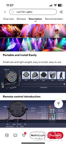 Somspot LED Прожектори многоцветни за сватба или парти, снимка 8 - Прожектори - 52571695