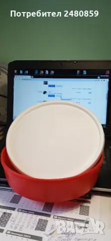 туристическа кутия за съхранение и пренос на храна диаметър 20 см височина 5 см