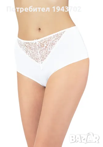 Бикини с висока талия в бял цвят IDA 07022