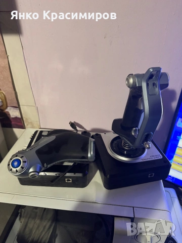  джойстик Logitech Saitek X52 HOTAS , снимка 3 - Аксесоари - 53076592
