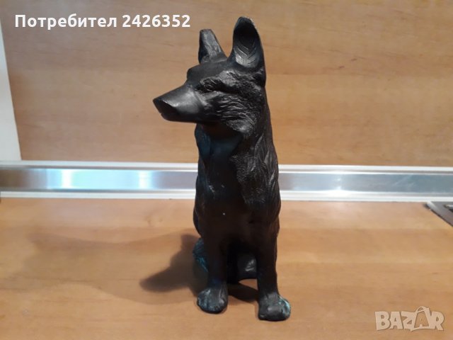 Старa метална фигура, куче, овчарка, снимка 4 - Колекции - 31989960