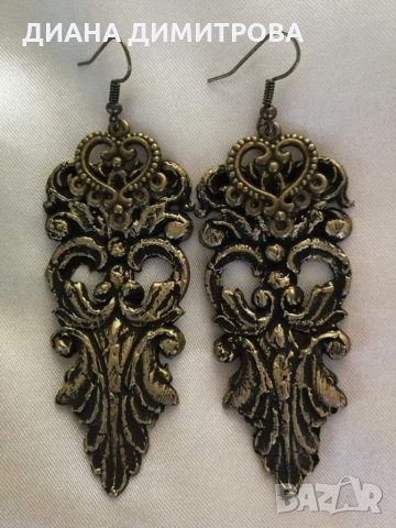 Ръчно декориран комплект бижута гривна и обици! Подарък за жена! , снимка 4 - Бижутерийни комплекти - 34518718