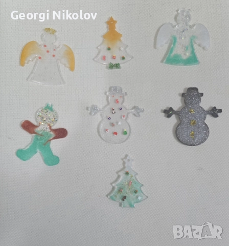 Коледни висулки и книгоразделите от епоксидна смола, снимка 4 - Декорация за дома - 52663566