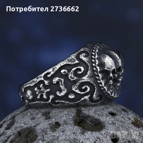 Винтидж пръстен " Черепи "  , снимка 3 - Пръстени - 44807333