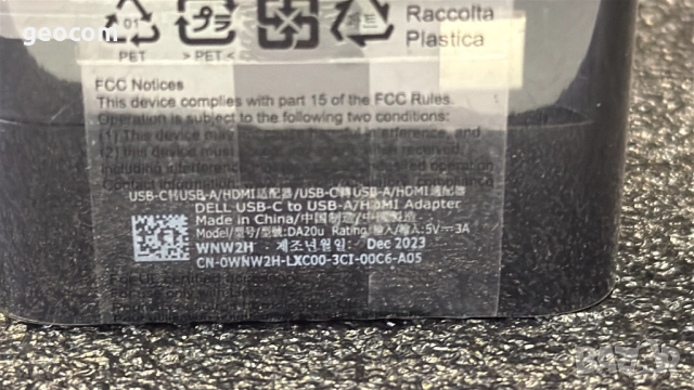 Dell DA20u USB-C to USB-A/HDMI Adapter (DP/N:WNW2H), снимка 4 - Кабели и адаптери - 52627530