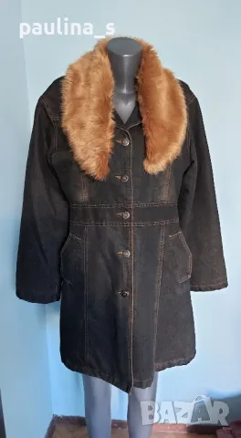 Два броя / Винтидж дънково палто / манто "Donna 10" и "East Village" , снимка 5 - Палта, манта - 48375878