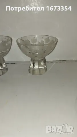 Кристални чаши, снимка 7 - Антикварни и старинни предмети - 47569863
