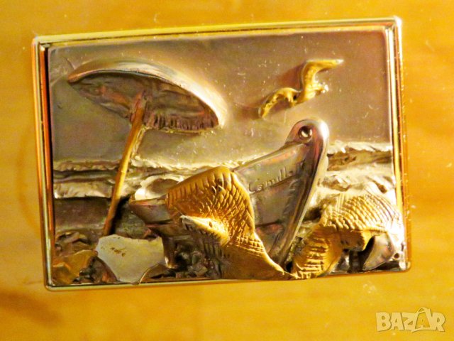 картина, Сребърна картина - на морския Бряг  - 3D с маркировка за сребро 800 - за ценител
