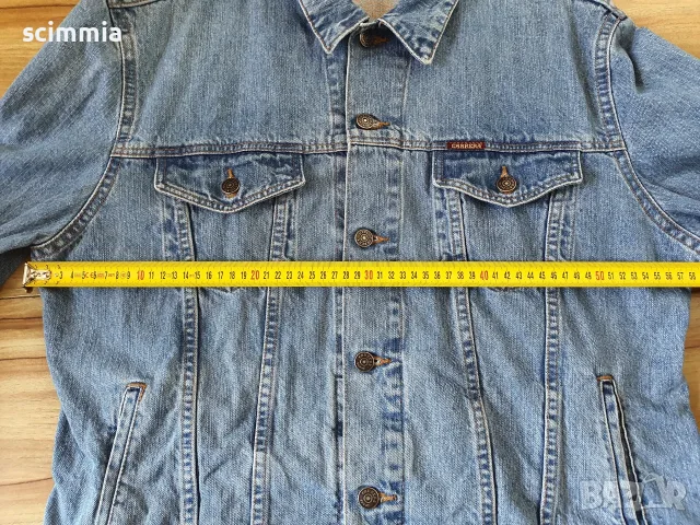 Винтидж дънково яке Carrera Jeans & Co. XL 100% памук синьо яке, снимка 9 - Якета - 55798158