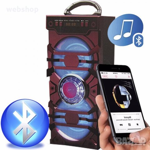 ПРЕНОСИМА BLUETOOTH КОЛОНКА С ДВА ГОВОРИТЕЛЯ И ЦВЕТОМУЗИКА MS-190BT, снимка 3 - Bluetooth тонколони - 35577336