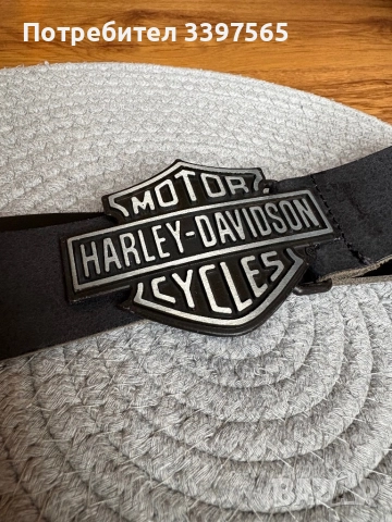 Чисто нов колан от естествена кожа Harley Davidson с голяма катарама, снимка 6 - Колани - 52276045