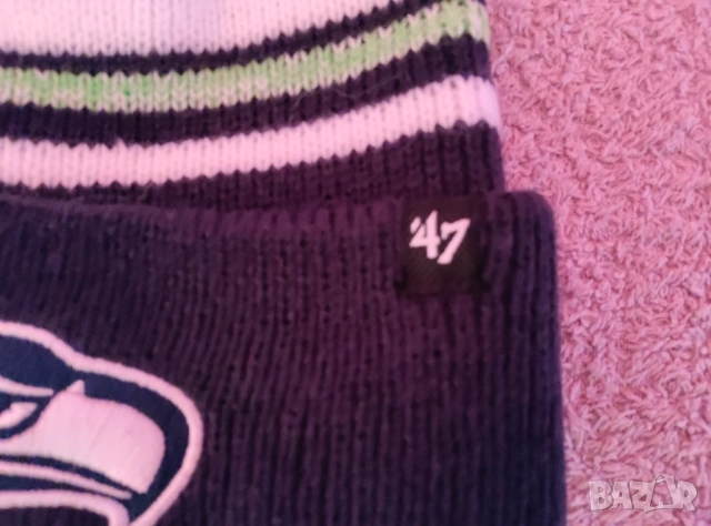 Оригинална зимна шапка 47 NFL Seattle  Seahawks (Сиатъл Сийхокс), снимка 3 - Фен артикули - 53008612
