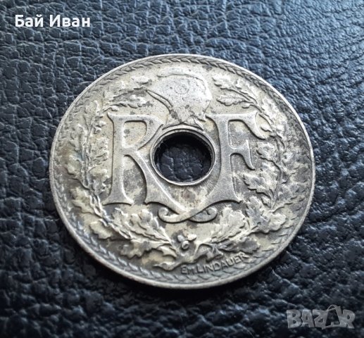Стара монета 25 сантима 1938 г. Франция-красива !, снимка 10 - Нумизматика и бонистика - 42219984