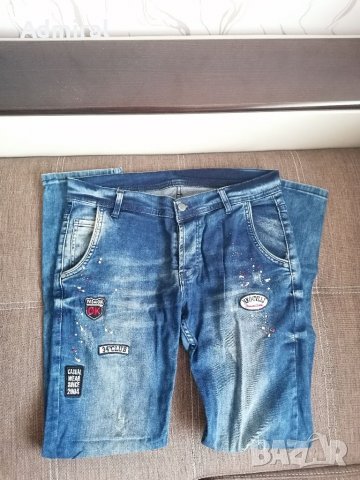 Мъжки стилни дънки с пръскана боя, снимка 3 - Дънки - 38296403