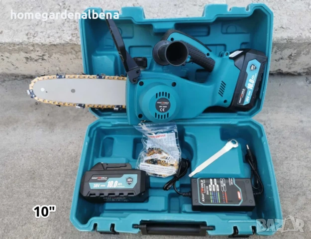 Акумулаторна резачка за дърва KRAFTROYAL с маслен филтър – 10" и 16", снимка 4 - Моторни триони/резачки - 54108418