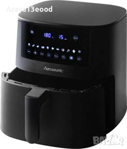 Еър фрайър Hanseatic HAF651650BCU, 1650 W, 6.5 л, LED дисплей, снимка 2 - Фритюрници - 53909496